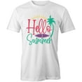 thumbnail image 1 of Hello Summer T-Shirt | Cool Summertime White Tee Gift, 1 of 5