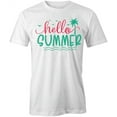 thumbnail image 1 of Hello Summer T-Shirt | Summertime White Tee Gift, 1 of 5