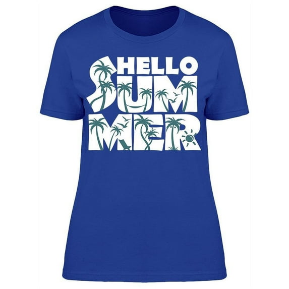 Hello Summer, T-Shirt Women -Image by Shutterstock, Female Medium