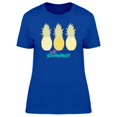 thumbnail image 1 of Hello Summer Three Pineapples T-Shirt Women -Image by Shutterstock, Female Medium, 1 of 2