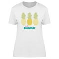 thumbnail image 1 of Hello Summer Three Pineapples T-Shirt Women -Image by Shutterstock, Female Medium, 1 of 2