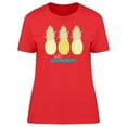 thumbnail image 1 of Hello Summer Three Pineapples T-Shirt Women -Image by Shutterstock, Female Small, 1 of 2