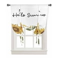 thumbnail image 1 of Hello Summer Tie Up Curtains for Kitchen Bathroom Bedroom Windows 45 Inch Length, Rustic Spring Floral Sunflowers Balloon Drape Curtains Shade Rod Pocket Drapery Curtain Panel, 42"x54", 1 of 7