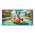 thumbnail image 1 of Hello Summer Toy Fox Terrier Pool Day on Watermelon Float Desk Mat Full Keyboard Mouse Pad Dog Lover Large Mousepad - 13008, 1 of 5