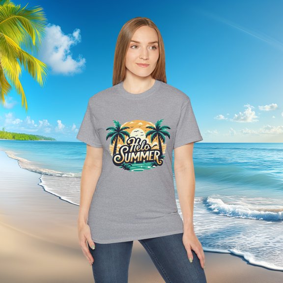 Hello Summer Vacation Spread The Sunshine Unisex Ultra Cotton Tee