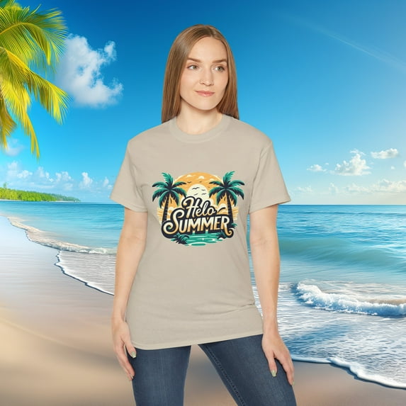 Hello Summer Vacation Spread The Sunshine Unisex Ultra Cotton Tee