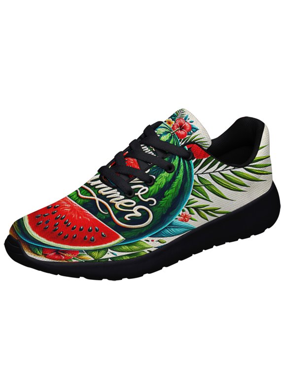 Hello Summer Watermelon Shoes Sneakers Black Size 7