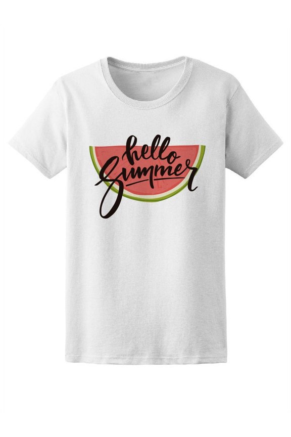 Hello Summer Watermelon T-Shirt Women -Image by Shutterstock, Female Small