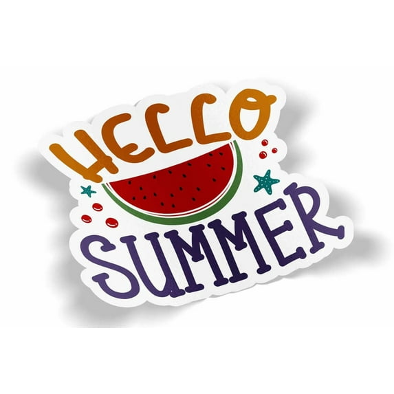 Hello Summer Waterproof Sticker