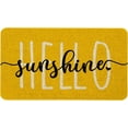 thumbnail image 1 of Hello Sunshine Door Mat Summer Funny Text Indoor mat,Holiday Creative Decorative Seasonal Burlap Spring Welcome Floor Yellow Mat Switch Mat for Outdoor 17 x 30 in, 1 of 6