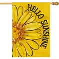 thumbnail image 1 of Hello Sunshine Garden Flag 12x18 Inch Double Sided Outside, Spring Summer Floral Daisy Yard Outdoor Flag, 1 of 6