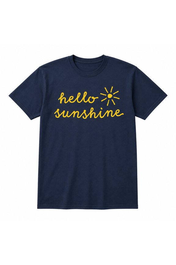 Hello Sunshine Graphic T-Shirt, Unisex Classic Fit Short Sleeve Tee
