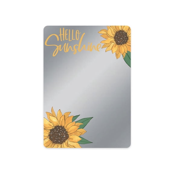 Canopy Street 5" x 7" Yellow Sunflower Modern Magnetic Mirror