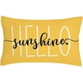 thumbnail image 1 of Hello Sunshine Pillow Cover Farmhouse Yellow Lumbar Pillow Cover Spring Summer Decorations Cushion Case for Sofa Couch Polyester Linen 12x20 Inches, 1 of 6