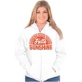 thumbnail image 1 of Hello Sunshine Positive Vibes Beachy Womens Plus Size Graphic Zipper Hoodie Brisco Brands 3X, 1 of 3