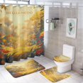 thumbnail image 1 of Hello Sunshine Summer 4 Piece Decor Shower Curtains Sets Rug Toilet Lid Cover And Non-Slip U Shape Mat Fabulous Flowers Spring Waterproof Personality Pattern Bath Curtain for Bathroom Decor, 1 of 8