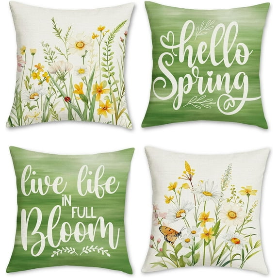 Hello Sunshine Summer Lumbar Throw Pillow Covers 12x20 Inch Colorful Spring Farmhouse Holiday Cushion Case for Home Sofa Couch Decoration TH202: Brighten Your Space with Vibrant Designs