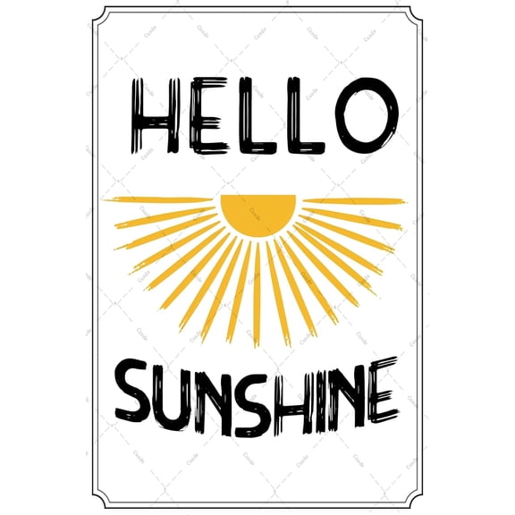 Hello Sunshine Summer Metal Tin Signs Seasonal Holiday Decorative For Outside Spring Wall Decor Summer Party Decoration For Garden Yard Outdoor 8x12 Inch