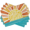 thumbnail image 1 of Hello Sunshine Sun Spring Summer Placemats Set of 4, Boho Sunset Over Sea Dining Table Place Mats, Seasonal Kitchen Decor Home Decoration 12 x 18 Inch, 1 of 6