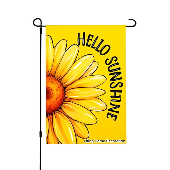 Hello Sunshine Sunflower Garden Flag For Home Outdoor Garden Yard Decor 12x18 Inch