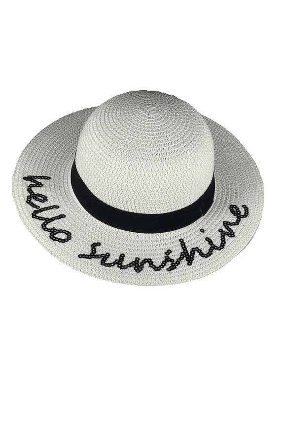Hello Sunshine Sunhat with Sequins - Small - White