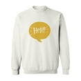 thumbnail image 1 of Hello Sweatshirt Men - Men Sweatshirt, White, Small, 1 of 4