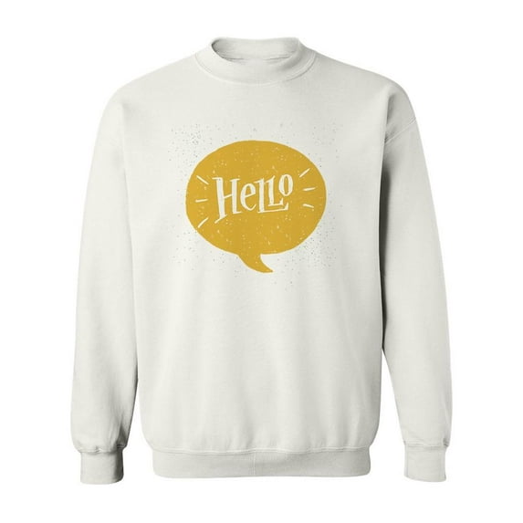 Hello Sweatshirt Men - Men Sweatshirt, White, Small