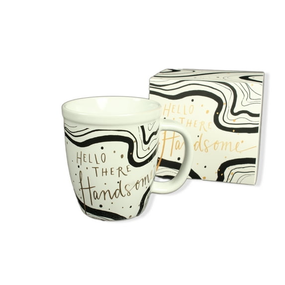 Hello There Handsome 15 Ounce Coffee Latte Mug by Hello World