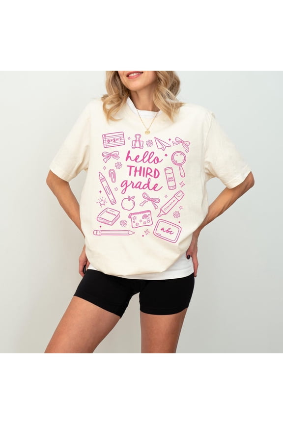 Hello Third Grade Back to School Shirt for 3rd grade teacher, Grade 3 Shirt, Third Grader Shirt, Third Grade Teacher Team Shirts TSHIRT All Size S-5XL
