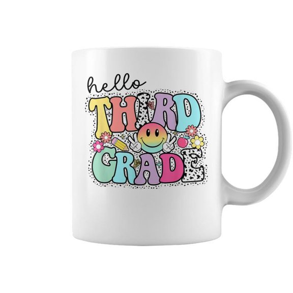 Hello Third Grade Team 3Rd Grade Girl Teacher Back To School Coffee Mugs