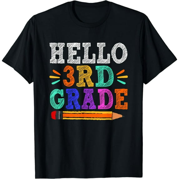 Hello Third Grade Team 3rd Grade Back to School Teacher Kids T-Shirt