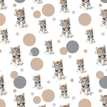 Hello Tiger Cub Jungle Kitten Cat Premium Gift Wrap Wrapping Paper Roll