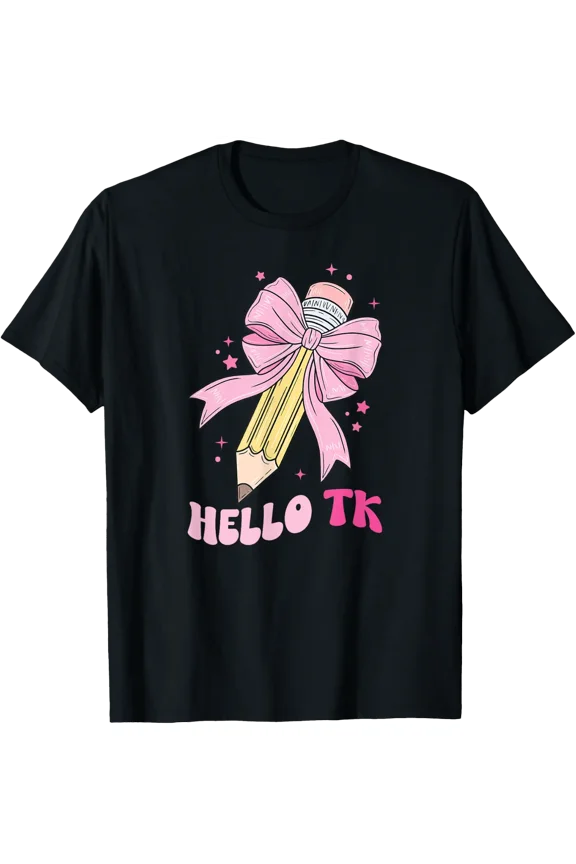 Hello Tk Teacher Groovy Transitional Kindergarten Student T-Shirt Size S-5XL