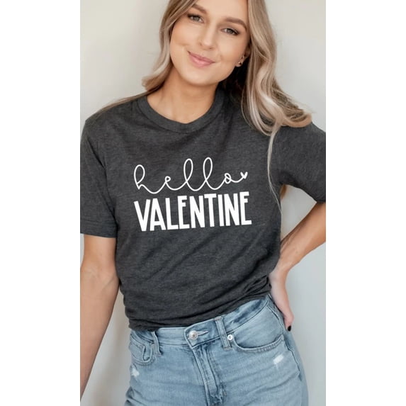 Hello Valentine Graphic Tee T-Shirt