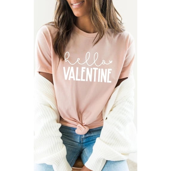 Hello Valentine Graphic Tee T-Shirt