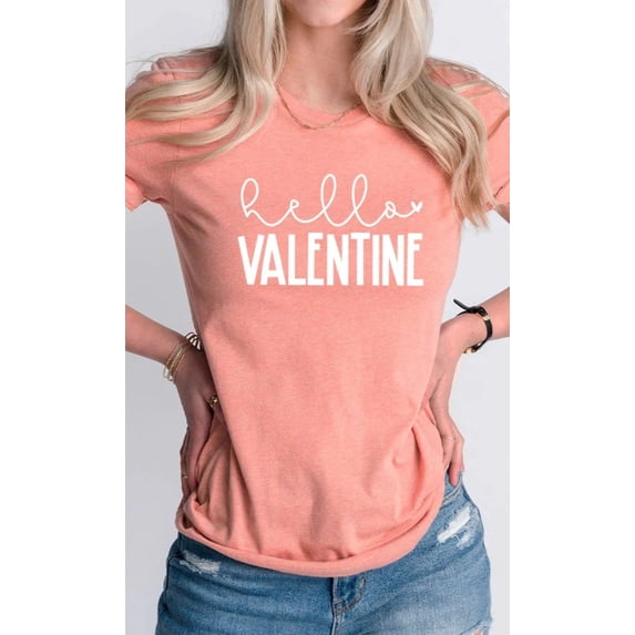 Hello Valentine Graphic Tee T-Shirt
