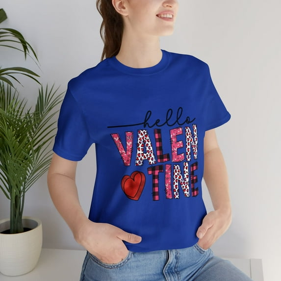 Hello Valentine Unisex Jersey Short Sleeve Tee