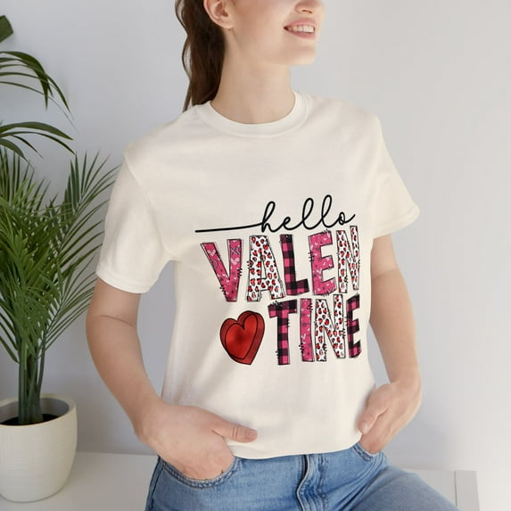 Hello Valentine Unisex Jersey Short Sleeve Tee