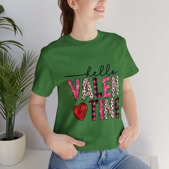 Hello Valentine Unisex Jersey Short Sleeve Tee