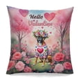 thumbnail image 1 of Hello Valentine’s Day Boxer Flower Crown Romantic Pink Floral Pillowcase Double Sided Boxers Dog Lover Gifts Idea Pillow Case Covers - 00031, 1 of 3