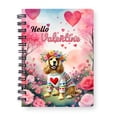 thumbnail image 1 of Hello Valentine’s Day Cocker Spaniel Flower Crown Romantic Pink Floral Spiral Bound Journal Cockers Dog Lover Gifts 5x7in Spiral Notebook - 00031, 1 of 5
