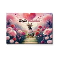 thumbnail image 1 of Hello Valentine’s Day Doberman Pinscher Flower Crown Romantic Pink Floral Horizontal Matte Canvas Poster Doberman Dog Lover Gifts Wall Art Home Decor - 00031, 1 of 5