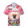 thumbnail image 1 of Hello Valentine’s Day Mastiff Flower Crown Romantic Pink Floral Hawaiian Shirt Breathable Summer Unisex Merch Mastiffs Dog Lover Gifts Idea - 00031, 1 of 6