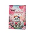 thumbnail image 1 of Hello Valentine’s Day Persian Flower Crown Romantic Pink Floral Travel Passport Wallet Cat Lover Kitten Owner Gifts PU Leather Passport Holder Cover - 00031, 1 of 5