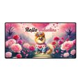 thumbnail image 1 of Hello Valentine’s Day Pomeranian Flower Crown Romantic Pink Floral Desk Mat Full Keyboard Mouse Pad Pom Dog Lover Gifts Large Mousepad - 00031, 1 of 5