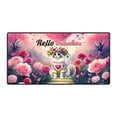 thumbnail image 1 of Hello Valentine’s Day Ragdoll Flower Crown Romantic Pink Floral Desk Mat Full Keyboard Mouse Pad Cat Lover Kitten Owner Gifts Idea Large Mousepad - 00031, 1 of 5