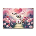 thumbnail image 1 of Hello Valentine’s Day Siamese Flower Crown Romantic Pink Floral Horizontal Metal Aluminum Sign Cat Lover Kitten Owner Gifts Wall Art Home Decor - 00031, 1 of 5