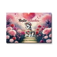 thumbnail image 1 of Hello Valentine’s Day Siberian Husky Flower Crown Romantic Pink Floral Horizontal Matte Canvas Poster Husky Dog Lover Gifts Wall Art Home Decor - 00031, 1 of 5