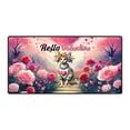 thumbnail image 1 of Hello Valentine’s Day Sphynx Flower Crown Romantic Pink Floral Desk Mat Full Keyboard Mouse Pad Cat Lover Kitten Owner Gifts Idea Large Mousepad - 00031, 1 of 5