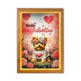 thumbnail image 1 of Hello Valentine’s Day Yorkshire Terrier Flower Crown Romantic Pink Floral Acrylic Plaque with Wood Photo Frame Box Yorkie Dog Lover Gifts Light Box - 00031, 1 of 5